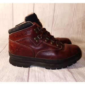 Timberland Hiker Leather Boots Brown Black Toddler Boy's sz 2.5M